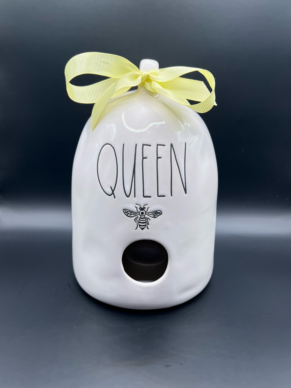 “Queen Bee” Ceramic Bell Jar Bird House by Rae Dunn Artisan Collection NWOT